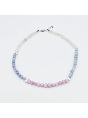 Precious gem choker with sterling star accents